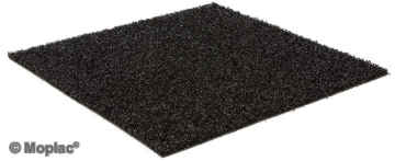 ERBA NERA - Finta erba colorata nero  Spessore totale di 7 mm, filati arricciati. Ottimo prodotto per quanti desiderino una moquette nera tipo 